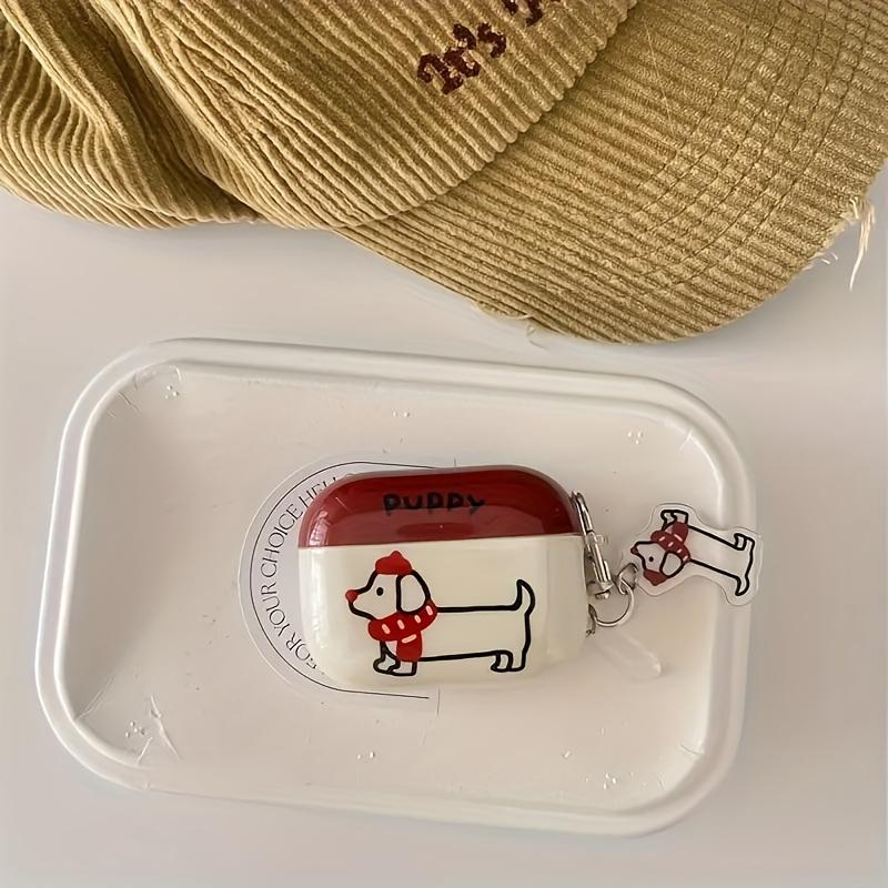 For Apple AirPods 4 Case Cute Fun Dachshund Dog Pattern Design Earphone Cover with Puppy Pendant Apply To Air Pod 4 Pro2/3