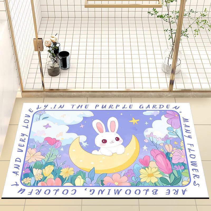 

Симпатичный коврик для ванной комнаты с диатомовой грязью, абсорбирующий коврик для ног, коврик для унитаза, мытье воды между ковриками, абсорбирующий нескользящий 40 * 60CM diatom mud