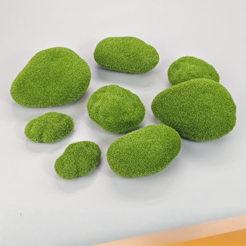 5/10PCS Fake Green Moss Stone Artificial Foam Moss Rocks Micro Landscape DIY Crafts For Home Garden Flower Pot Decoration Stone