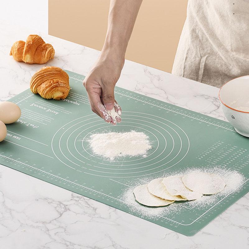 Silicone Measuring Kneading Pad Flour Pad Household Rolling Board Thick Non-slip - Very Suitable for Making Cakes and Bread