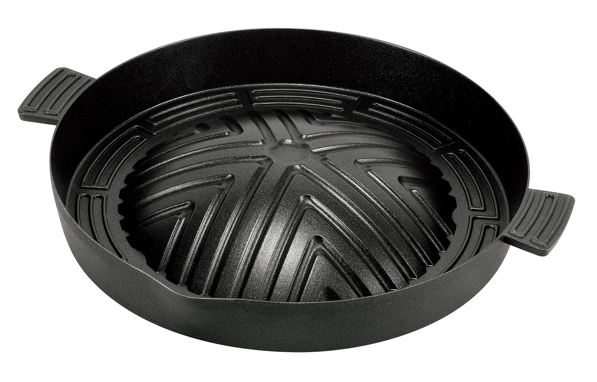 

Pearl Metal Genghis Khan Grill Pot, 28cm Deep, Cast Aluminum, Fluororesin Coating, for Cassette Stove Use Only, Burnista HC-939