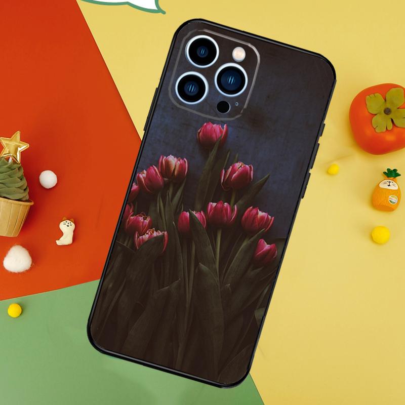 Tulips Flower Phone Case For iPhone 17 Pro Max 16 15 13 12 11 14 Pro Max Plus 12 13 Mini 16e 17 Air Cover