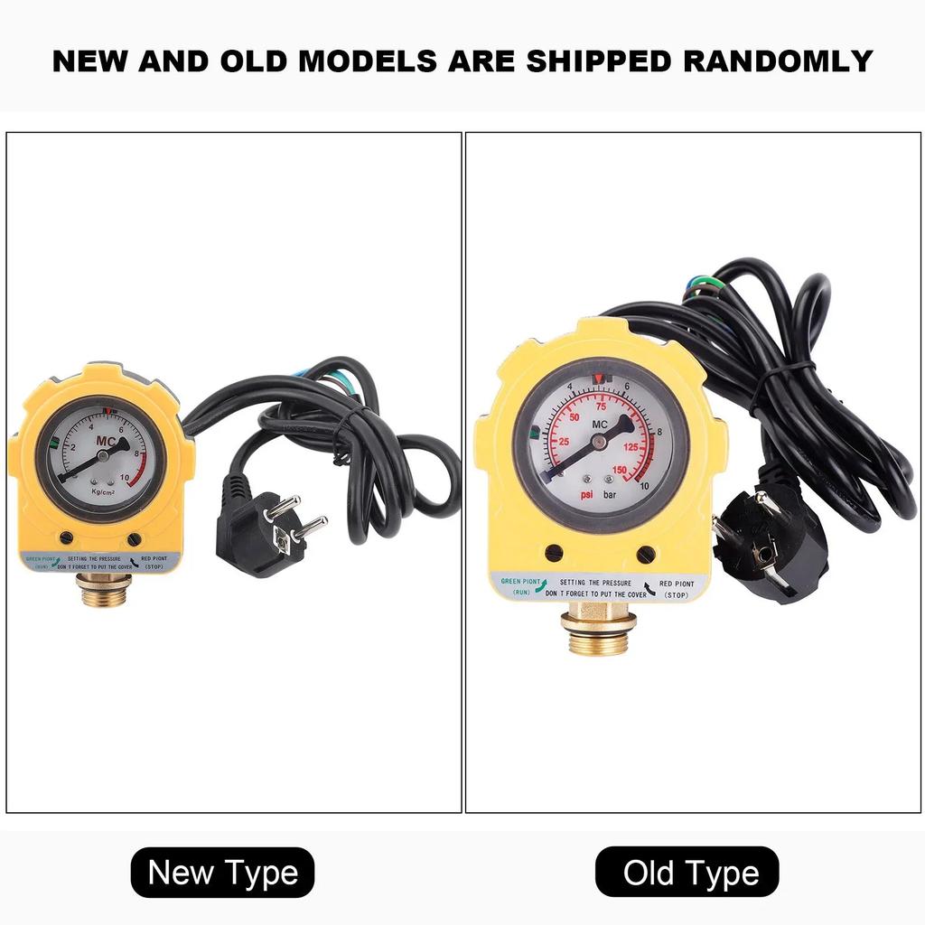 10 Bars Pressure Switch 220V 10  Pressure Controller Unit Electronic Switch for Water Pump (EU Plug) Pressure Control Switch