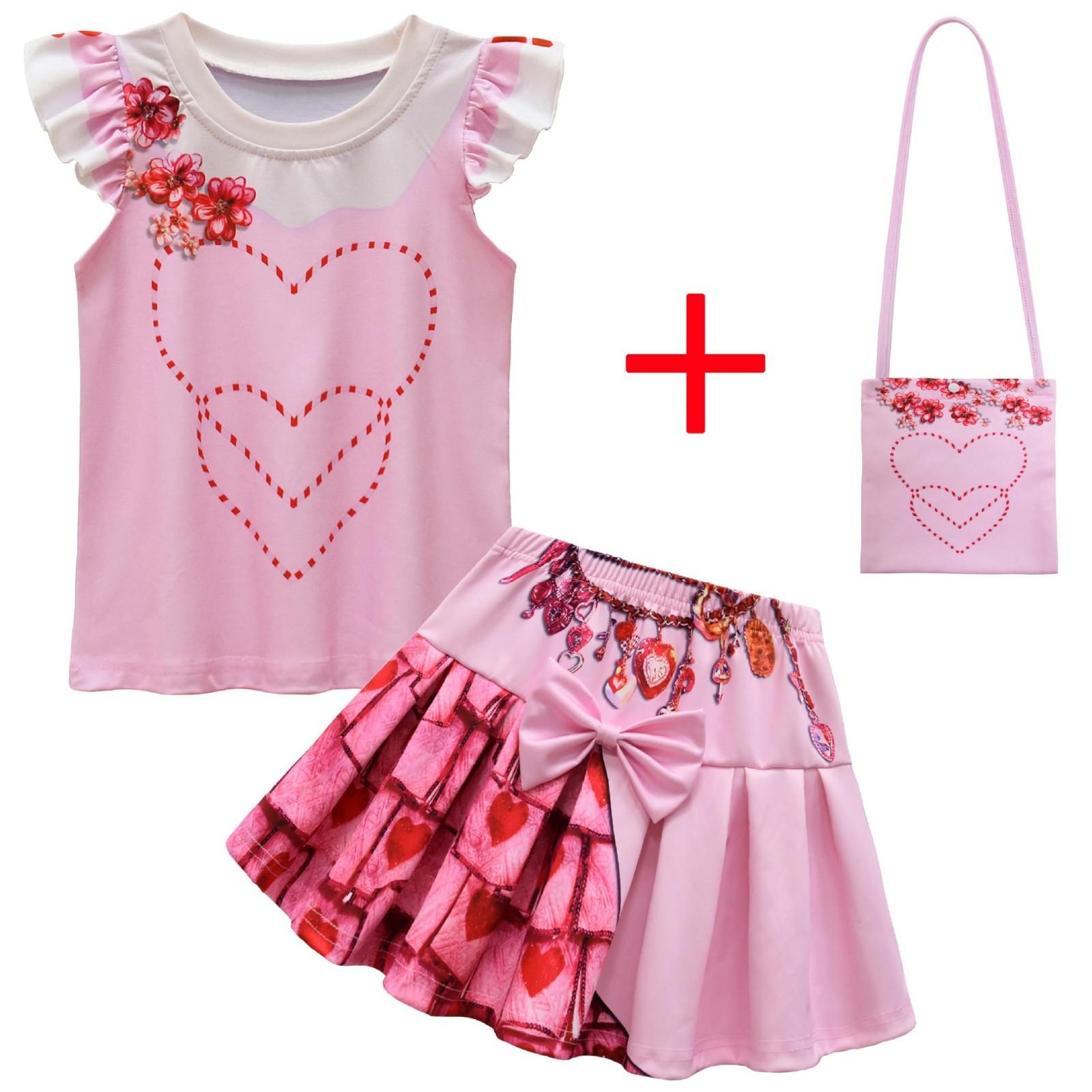 

Children Halloween Print Anime Princess Dress 120 рожевий