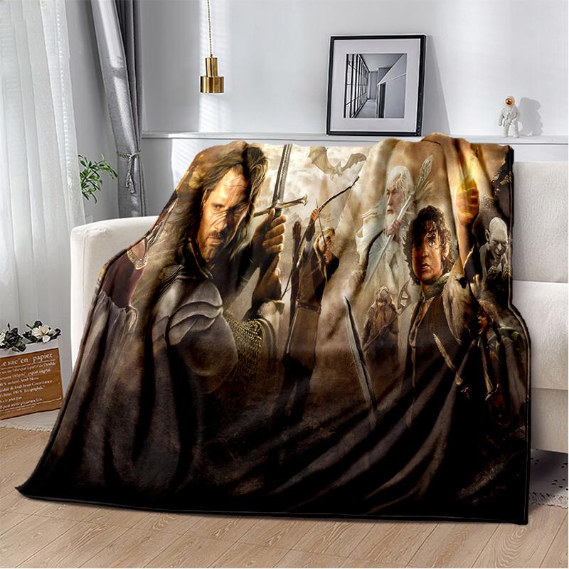 Movie L-Lord of The Rings H-Hobbit Soft Plush Blanket,Flannel Blanket Throw Blanket for Living Room Bedroom Bed Sofa Cover Child