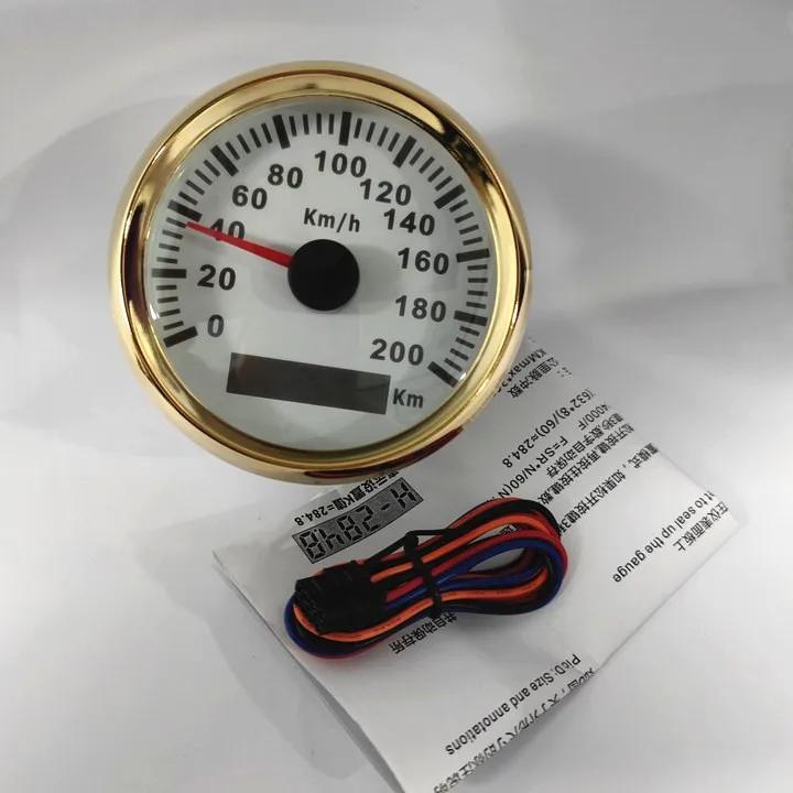 ELING Car Truck Boat Universal (Pulse Signal) 85mm Speedometer Odometer Speed Gauge 0-120km/h 0-200km/h with Backlight 12V 24V