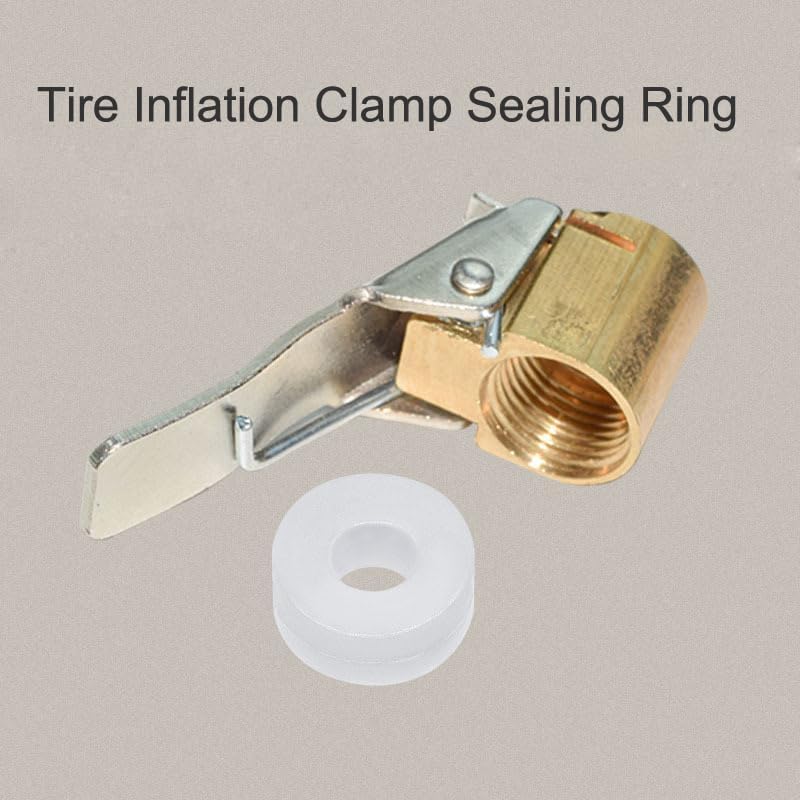 25 Pack Tire Air Chuck Sealing Gasket Replacement Rubber O Ring Pad Seals Washer for Tire Air Chucks with Clip Tire Inflator Nozzle Adapter Electric