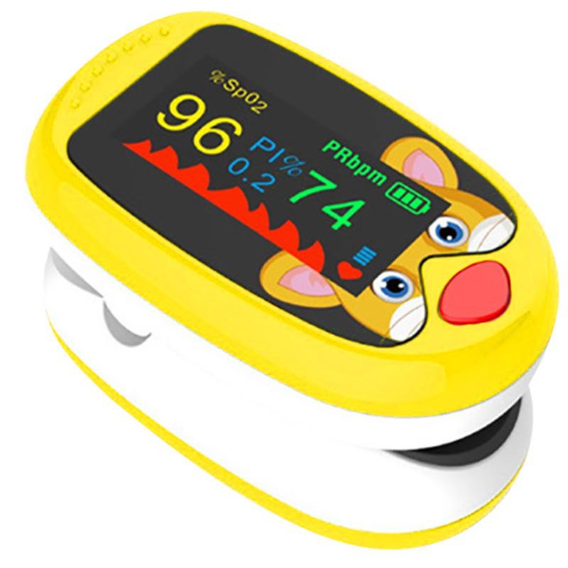 Rechargeable Children's OLED Pulse Oximeter Clip: Measures Blood Oxygen & Heart Rate