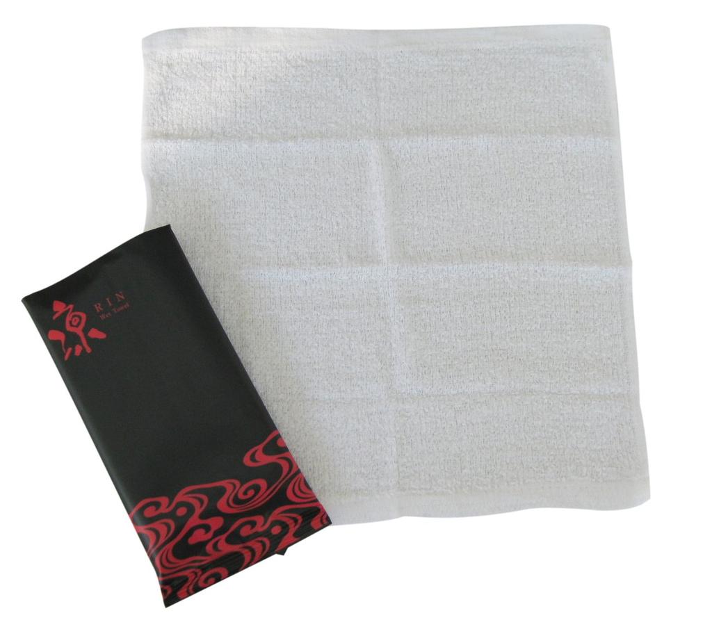 mimoto Disposable Wet Towel 30 Individually Wrapped [Rin] Rin, Unscented, Pieces, 100% Cotton, Cotton, Flat, Antiviral, Antibacterial,