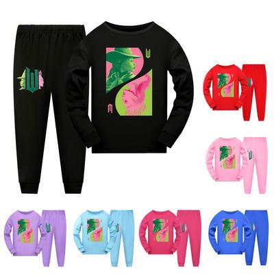 Kinder Mädchen Hexen-Print Langarm T-Shirt Hose Pyjama Nachtwäsche Schlafsets