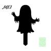 Durable Halloween Yard Signs Garden Stake, Black Cat Sign with Glow-in-the-dark Stakes Eyes, Waterproof Spooky Ghost Silhouette for Lawn Pathway