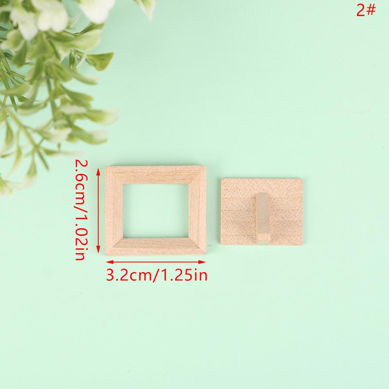 1Set 1:12 Dollhouse Miniature Photo Frame With Rear Cover Simulation Furniture Model Living Scene Decor Toy Doll House Accessories