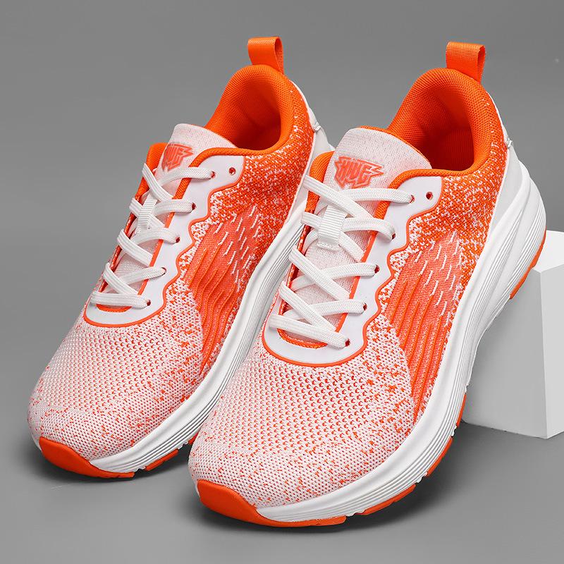 

Summer couple large size outdoor mesh breathable thin light soft sole versatile comfortable casual men s sports shoes 46 оранжевый