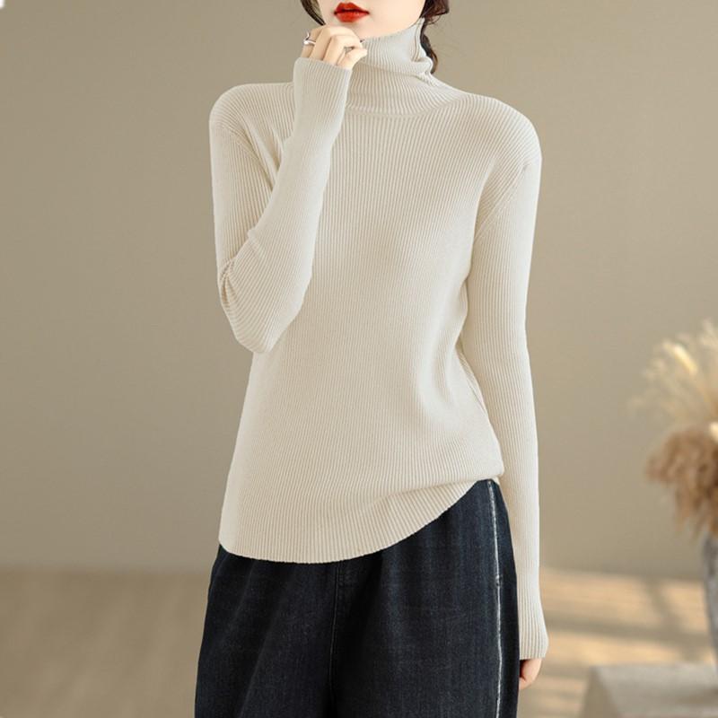 Dzianinowy casualowy oversize vintage wiosna jesień zima sweter pulower damski swetry