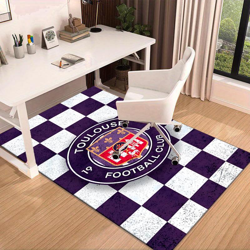 1PC Toul-ouse Football Rug Game Carpet, Floor Mat for Bedroom Living Room Entryway Rug, Home Decor Idea Gift for Christmas Birthday