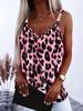 Übergröße Leopardendruck Spaghettiträger Tanktop mit Schmuckverzierungen - Sommer Damen Europäischer & Amerikanischer Stil.