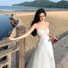 High-end Dress Skirt Pamine Design Long Dress Seaside Vacation Halter Suspender Dress Beach Dress Long Dress
