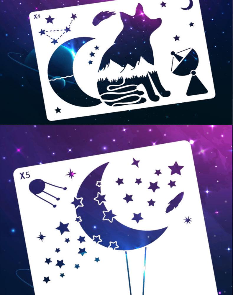 Cross-Border Romantic Starry Sky Painting Template: DIY Wall Art Tracing Board