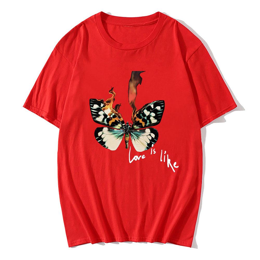 MAROON 5 Love Is Like Tour T-shirt Album Graphic Printing Tshirts Grunge Fashion Unisex Streetwear Cotton Summer Men T Shirt Top