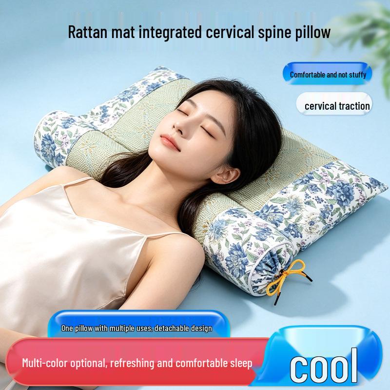 Home Neck Support: Detachable Buckwheat Pillow Set for Health & Comfort