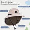 Neck Ear Cover Children's Summer Hat Big Brim Shawl Kids Beach Caps  Outdoor Traveling