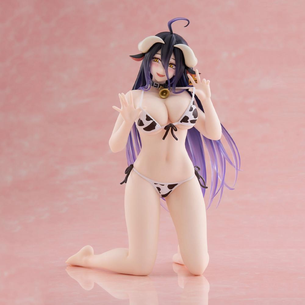 Albedo Anime Figure Shalltear Bloodfallen and Albedo Kneeling Pose Action Figurine PVC Model Toys Doll Adult Collections Gift