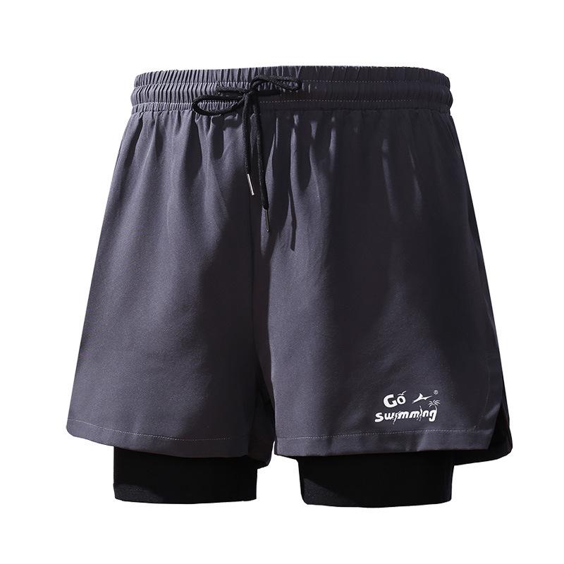 Costume da bagno anti-imbarazzo nuovo ad asciugatura rapida taglia grande angolazione piatta costume da bagno per sorgente termale pantaloncini da spiaggia costumi da bagno da uomo e da donna