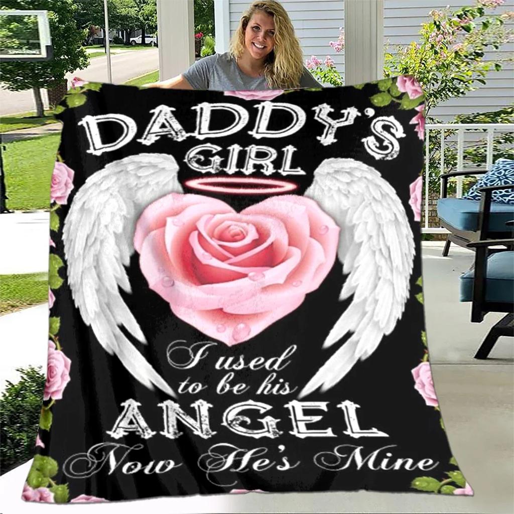 Prezent Błogosławieństwa dla Moich Rodziców, Dziadków, Synów i Córek, Flanelowy Ciepły Koc, Modny Przenośny Koc, Prezent Świąteczny