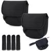 ESFUERZO Reel Cover Reel Case Fishing Storage Spinning Bait Pouch Neoprene Thick Handle Knob Cover Included (black, M 2pcs)