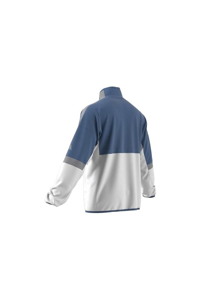 adidas M TENNIS TEAM Wind Jacket with Tricot Hard Tennis Training Shirt HBB74 Crew Size Lining, (IK6093) Blue, J/S