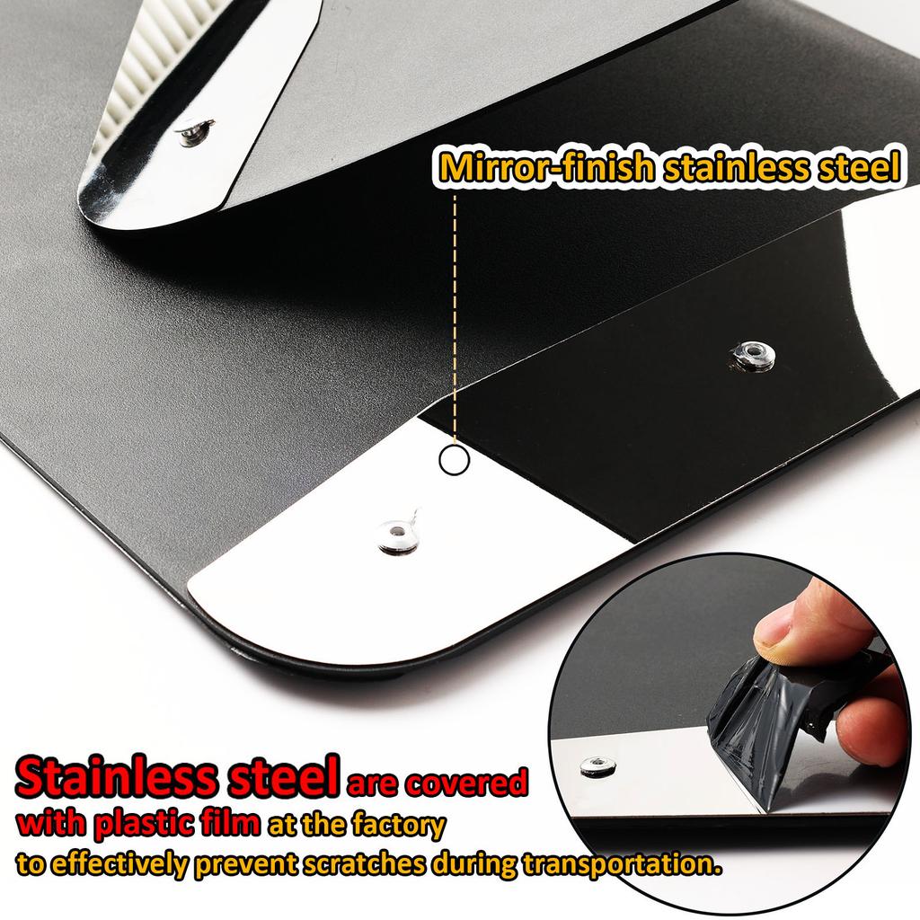 2 SZT. Uniwersalne chlapacze rajdowe Płyta ze stali nierdzewnej Odblaski nocne RV Przyczepa Ciężarówka Pickup Osłony przeciwbłotne Błotniki Błotnik