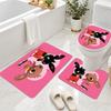 3Pcs Flannel Toilet Mat Set Bing Bunny Bathroom Rug Non Slip Bath Carpet Home Decor