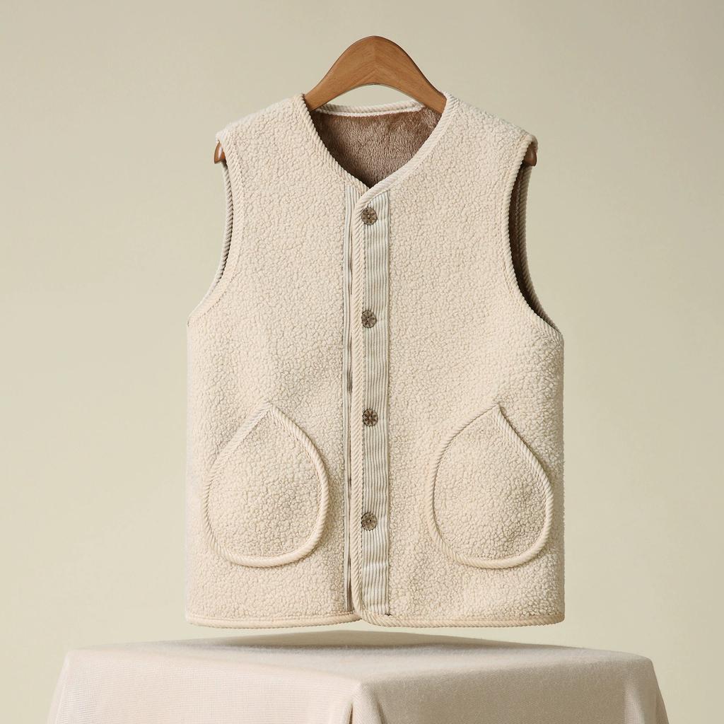 Autumn and Winter Plush Lamb Wool Women's Versatile Fashion Vest