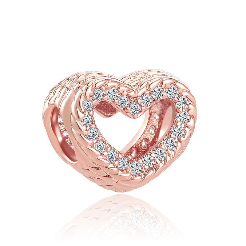 New Copper Rose Gold Apple Pumpkin Cart Pendant Trinket Bead Fit Original Charms Bracelet Jewerly Accessories Gift