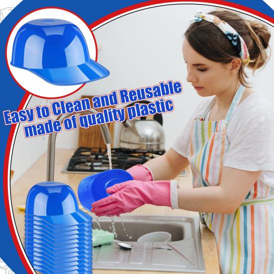 12 Sets Baseball Helmet Ice Cream Bowls with Spoons Reusable BPA Free Mini Dessert Cups Sundae Bowls Parfait Cups Appetizer Cups Birthday Party