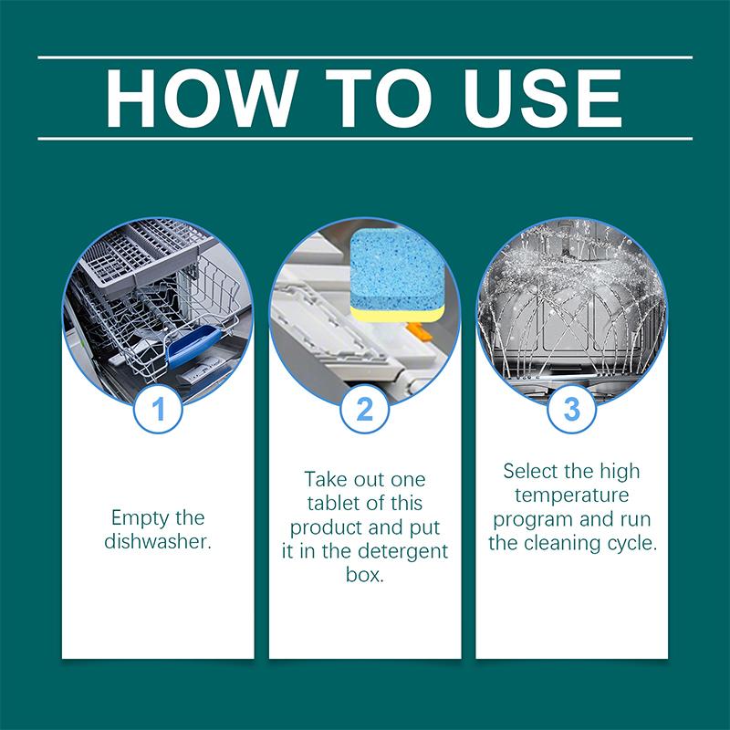 Dishwasher Cleaner And Deodorizer Tablets, 12Pack -Dishwasher Cleaning Tablets For Odor And Buildup Removal, Descaler