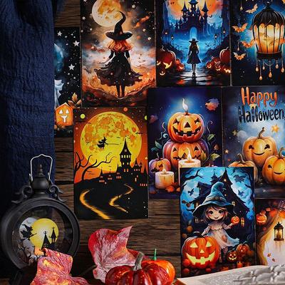 Halloween Magic Night Greeting Cards for Cross-border Decoration