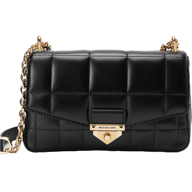 

New MICHAEL KORS Soho Sheepskin Crossbody Bag, Shoulder Bag Women s Black 30F0G1SL3L001 24.9*7.1*15.0CM