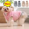Fashion Plush Dog Hoodies Coat Winter Warm Dog Clothes Rabbit Pattern Cat Jacket Cute Solid Puppy Hoodies Bichon Pet Jacket Coat