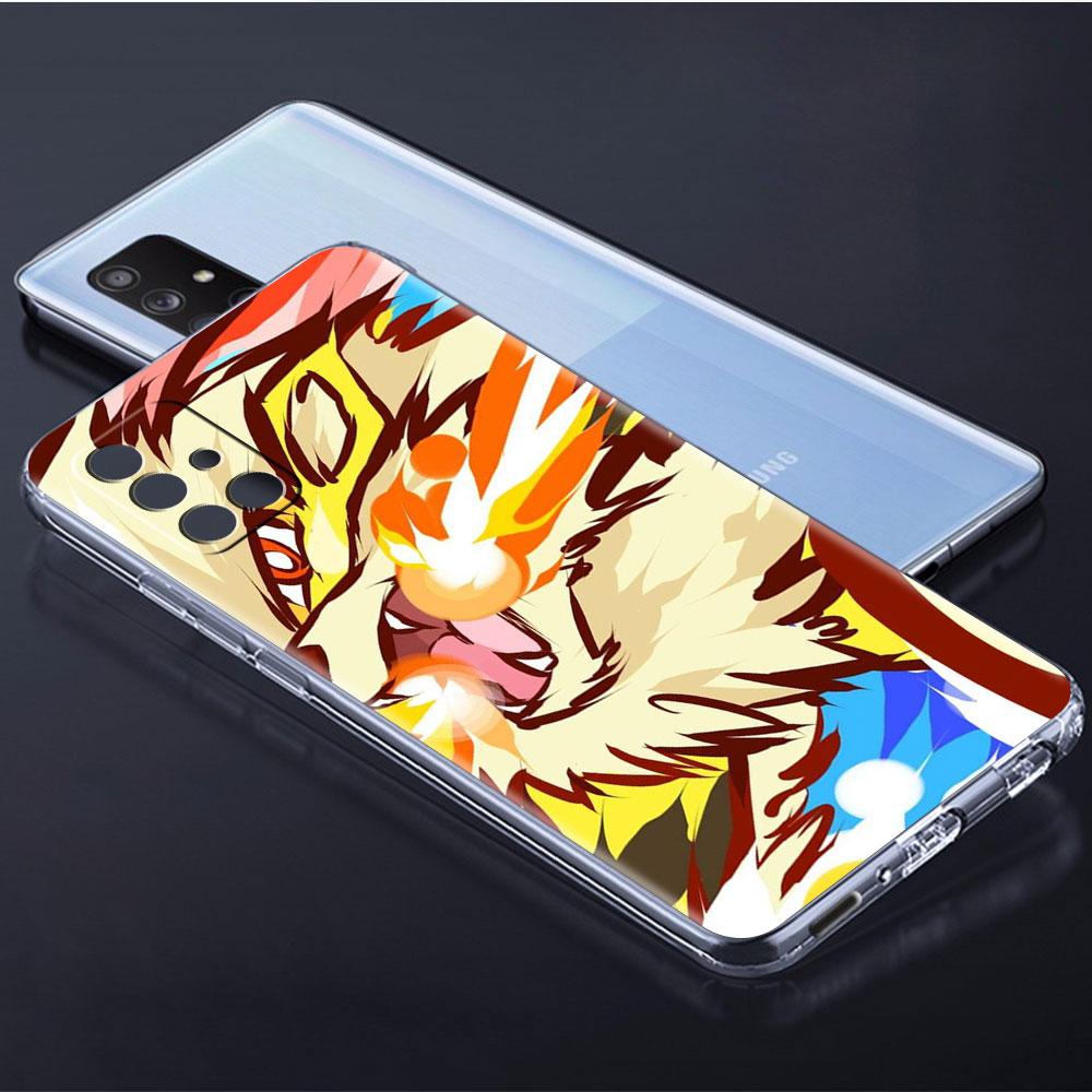 Przezroczyste etui do Samsung Galaxy A52 A12 A51 A32 A21s A71 A32 A22 50 A70 A31 A72 5G etui na telefon Anime fajne Pokemon
