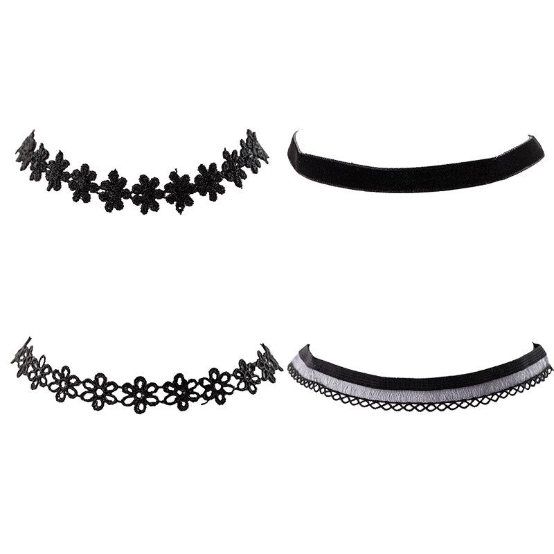 Korean Harajuku Velvet Ribbon Choker Necklace - Women's Fashion Clavicle Chain