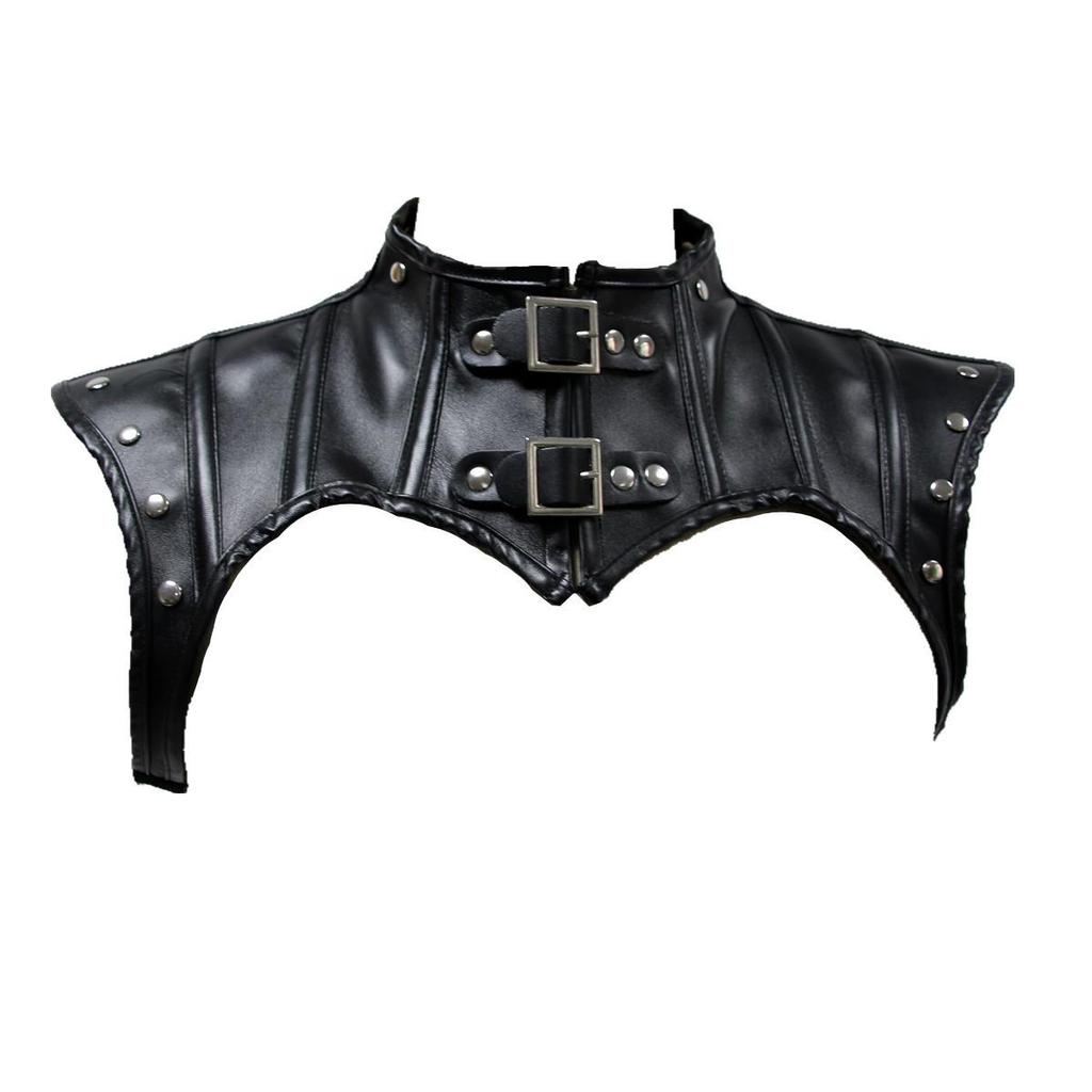 2019 Gothic Punk Choker Knight Leather Bodycon Shawl - K001