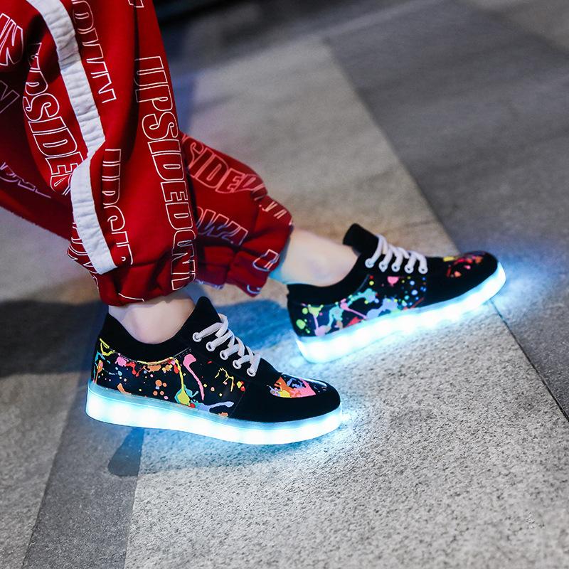 Kleurrijke Oplaadbare Schoenen met Lichtgevende Elementen voor Mannen, Lichtgevende Ghost Stapdansschoenen voor Vrouwen, Koppels en Studenten, Perfect voor Streetdance en Vrijetijdskleding
