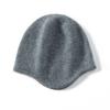 Cashmere knitted cold hat women's autumn and winter warm ear protection solid color wool hat showing face small versatile fashion hat