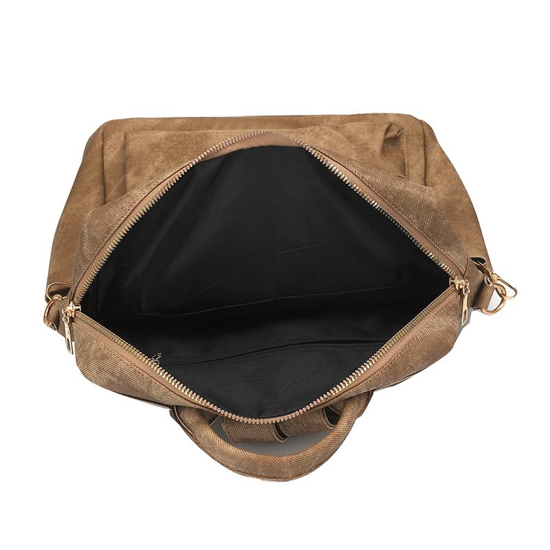 PU Backpack Multi Pocket Zipper Closure Casual Daypack for Women Daily Travel