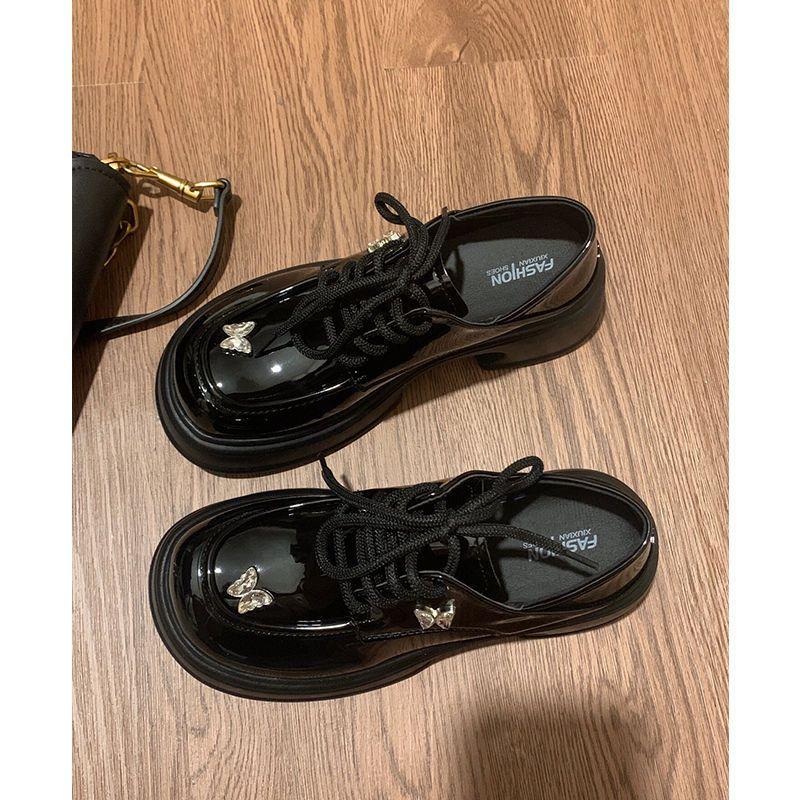 Japanese JK Muffin British Style Single Shoes Women's Spring 2025 New Thick-soled Heightening Retro Mary Jane Small Leather Shoes