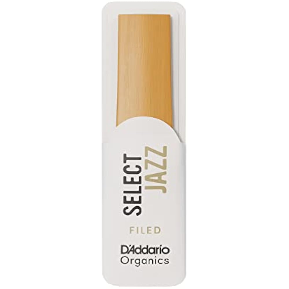 D'Addario WoodWinds Daddario Reed for Alto Saxophone USDA Organic Certified SELECT JAZZ Filed ORS...