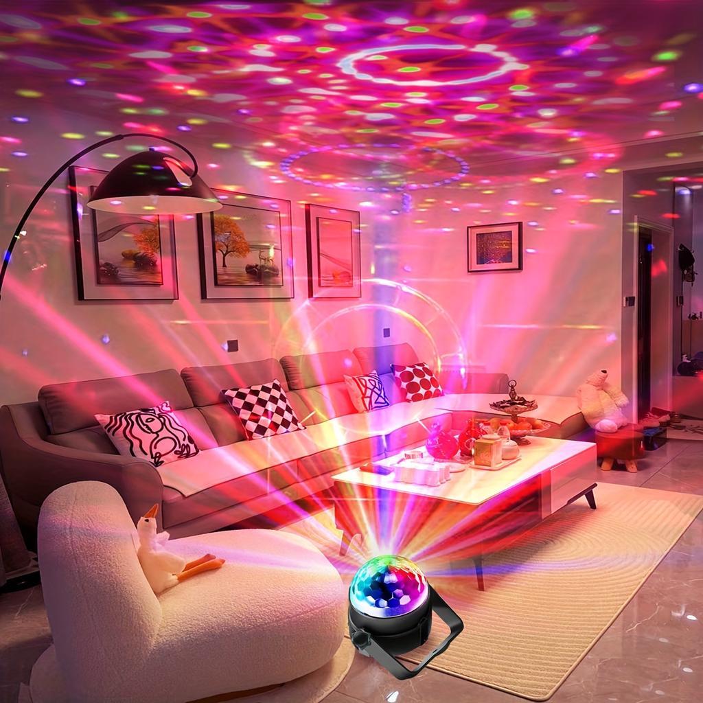 LED Colorful Strobe Light RGB with Remote Stage Disco Light Rotating Strobe for Home Room Parties Birthday Wedding Bar Show Lamp