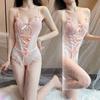 Women Lace Bikini Erotic Set Adjustable Suit Sedultion Teasing Perforated Crotch Panel Erotic Uniform Easy Access Underwear