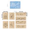 Cute Wood Stamp Artistic Style Minimalist Girl's Diary Stamp Wooden Forest Style Stationery Stamps